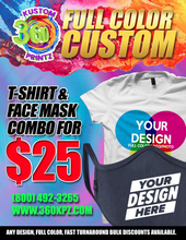 Load image into Gallery viewer, CUSTOM T-SHIRT & MASK COMBO