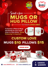 Load image into Gallery viewer, CUSTOM PRINTED &quot;HUG&quot; PILLOWS
